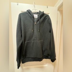 Champion Men’s Black Fleece Size Medium Quarter Zip Sweatshirt